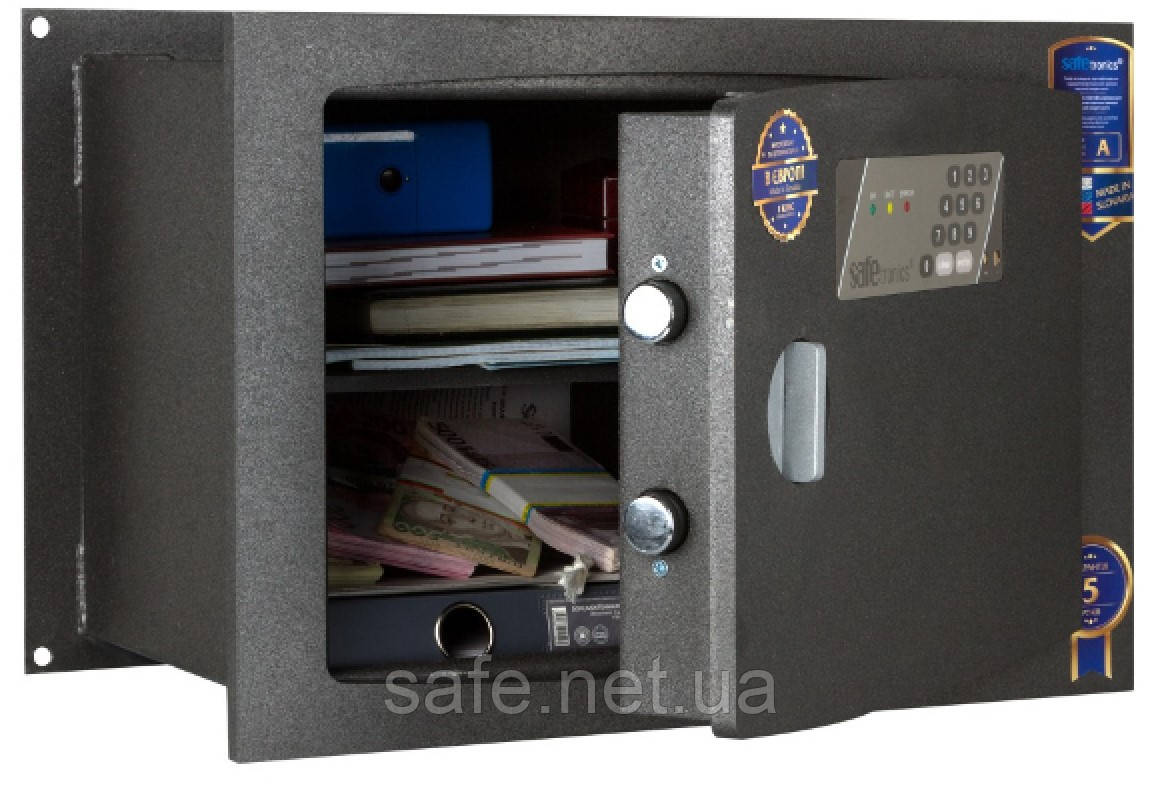 Сейф вбудований у стіну Safetronics STR 25Е/20 (ВxШxГ: 304x450x200) сейф у стіну, сейф-михайк, сейф для дому