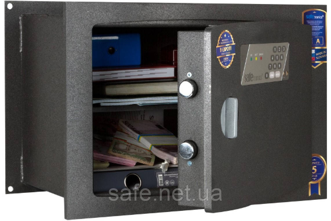 Сейф вбудований у стіну Safetronics STR 25Е (ВxШxГ:304x450x256) сейф у стіну, сейф-михайк, сейф для дому