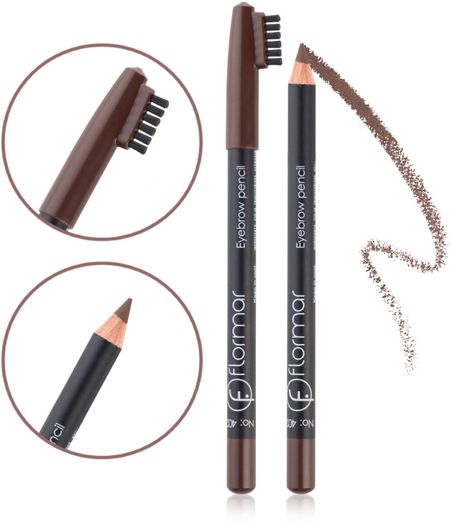 Олівець для брів Flormar Eyebrow Pencil 1,4 г No402 (Коричневий), фото 1