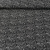Штапель гілочка-вензель густа на чорному, ш. 140 см, фото 3
