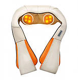 Масажер для шиї спини з ІЧ-підігрівом <unk> Massager of neck kneading Plus <unk> Роликовий масажер-накидка на плечі, фото 8