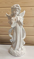 Скульптура Ангелочек в веночке из полимера 33 см