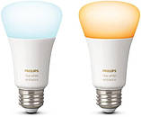 Розумна LED лампочка Philips Hue E27 White Ambiance 800лм 60Вт 8.5W, ZigBee, Bluetooth, Apple HomeKit, фото 10