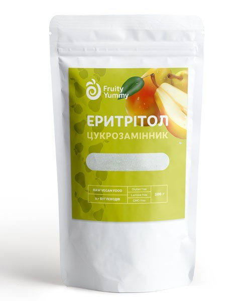 Еритритол (натуральний цукрозамінник), 200 г , Fruity Yummy