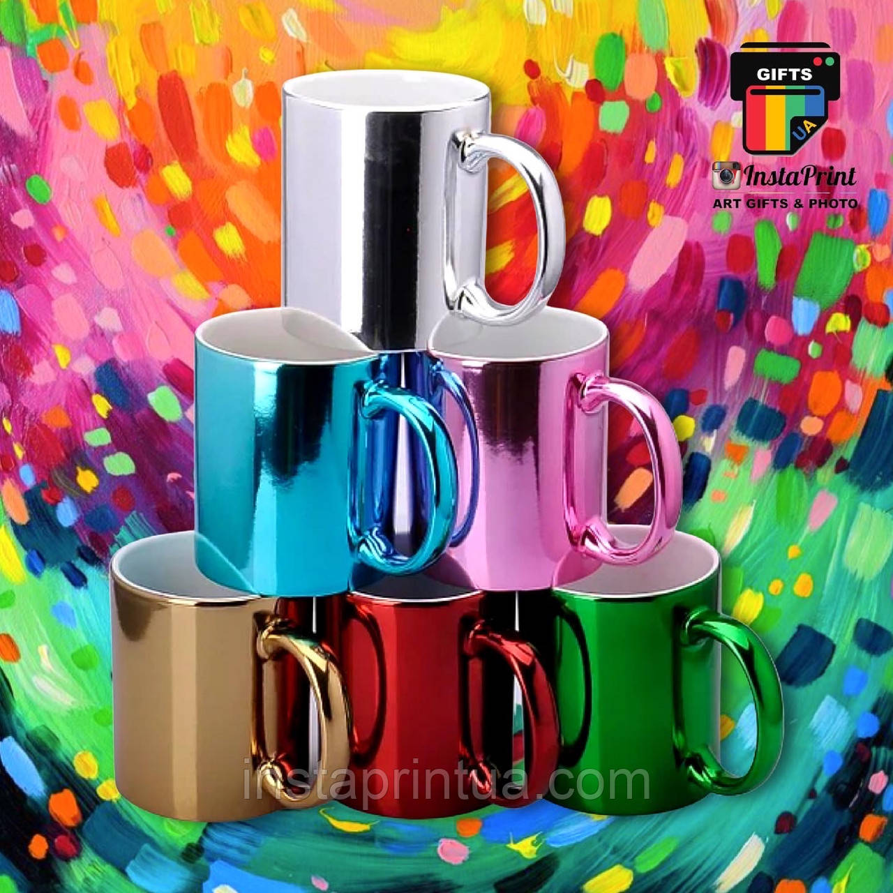 Чашка металік 330 мл + друк. Друк на чашках, фото 1