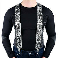 Підтяжки Oxford Riggers Skulls чорний/білий