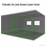 Лазерный уровень 4D ЗЕЛЕНЫЙ ЛУЧ  Fukuda MW-94D-4GX 4 плоскости, фото 8