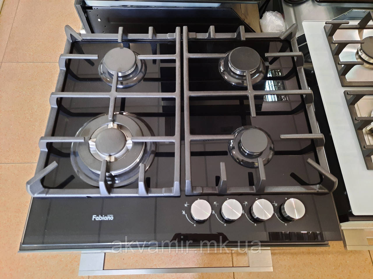 Варильна панель Fabiano FHG 10-44 VGH-T Black Glass (чорне скло) газова