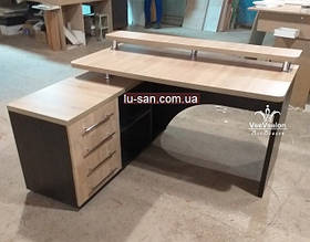 Кутовий стіл для комп'ютера з лівобічною тумбою Модель V333/1