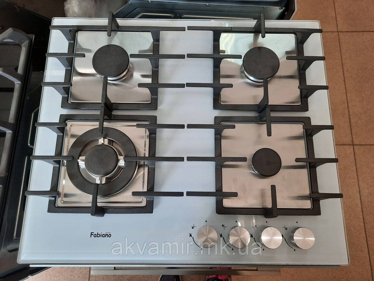 Варильна панель Fabiano FHG 14-44 VGH-T White Glass (біле скло) газова