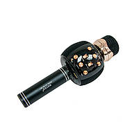 Детский микрофон караоке Wster WS-2911 Черный с Золотым блютуз с динамиком и USB | дитячий мікрофон (GK)