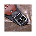 Широкий мужской браслет-манжета из натуральной кожи в стиле стимпанк закрывается на пряжку, фото 8