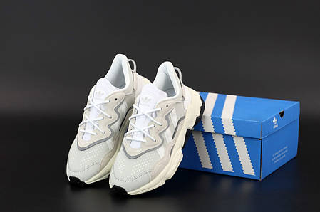 Чоловічі кросівки Adidas Ozweego. Рефлектив. Beige бежевий.. ТОП Репліка ААА класу., фото 2