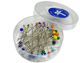 Швейні шпильки кольорові в пакованні 50 шт. колір асорті