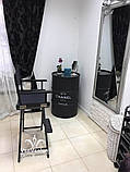 Складний стілець для макіяжу Модель Р3 чорний, фото 4