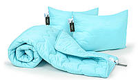 Набор хлопковый всесезонный 1709 Eco Light Blue одеяло и две подушки MirSon 140х205 см
