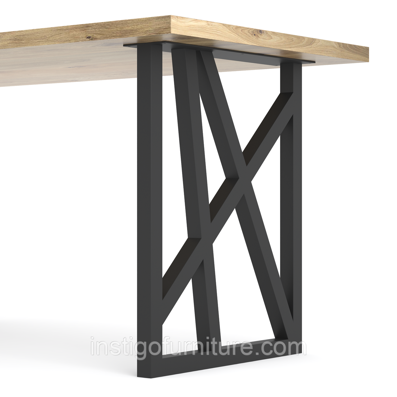 Опора ніжка для столу з металу 600×100mm, H=730mm