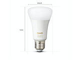 Розумні LED лампочки Philips Hue E27 White Ambiance 800лм 60Вт 8.5W, ZigBee, Bluetooth, Apple HomeKit, 2шт., фото 9