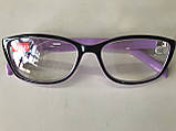 Жіночі окуляри зі скляними лінзами Модель 2149 червоні / лилові, фото 6