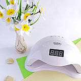 УФ-лампа для сушки і нарощування нігтів SUN 5 UVLED 48 Вт Лампа для манікюру настільна sun 5 професійна, фото 5