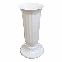 Пластикова ваза для квітів №1 38 см Консенсус БІЛИЙ