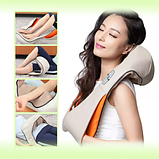 Масажер для шиї спини з ІЧ-підігрівом <unk> Massager of neck kneading Plus <unk> Роликовий масажер-накидка на плечі, фото 6