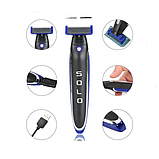 Багатофункціональний акумуляторний тример для бороди та вусів  ⁇  Електробритва чоловіча MicroTouch SOLO, фото 6