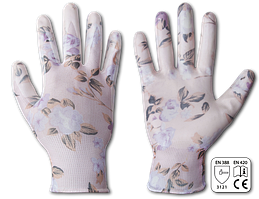 Рукавички захисні NITROX FLOWERS нітрил, розмір 6, RWNF6