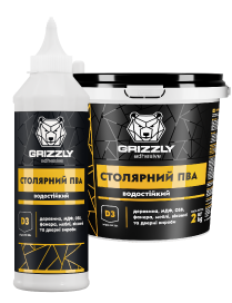 Клей столярний ПВА Grizzly 0,05л водостійкий D3