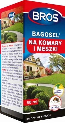 Концентрований засіб від комарів, мошок, кліщів, мух 50 мл BAGOSEL, Bros