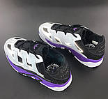 Чоловічі кросівки Adidas Niteball шкіряні весна-осінь-літо демісезонні білі з фіолетовим. Живе фото. топ, фото 4
