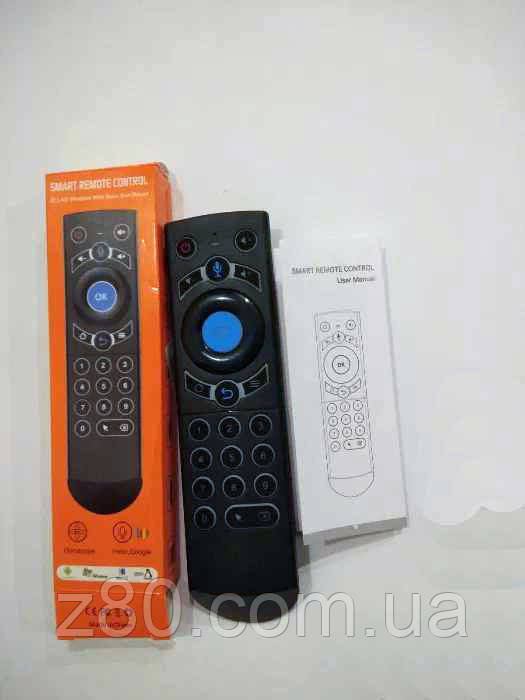 Голосовий пульт з гіроскопом і підсвічуванням клавіш G21 Pro аеро миша fly mouse, фото 1