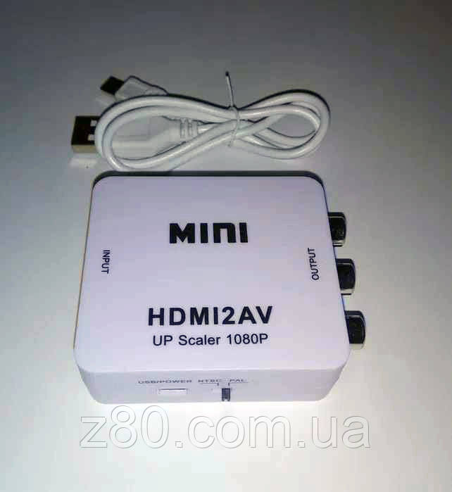 HDMI в AV адаптер відео конвертер HDMI у RCA AV відео 1080P