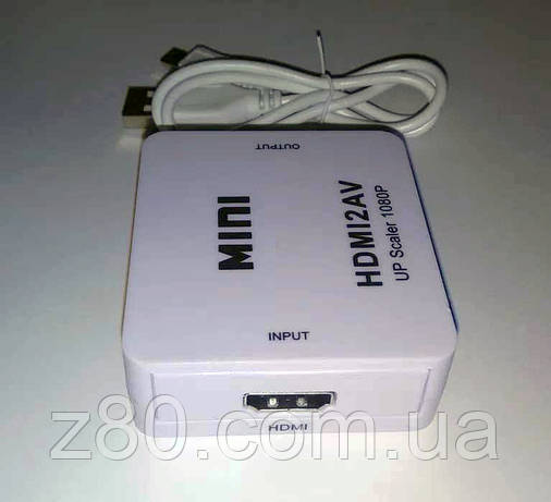 HDMI в AV адаптер відео конвертер HDMI у RCA AV відео 1080P, фото 2