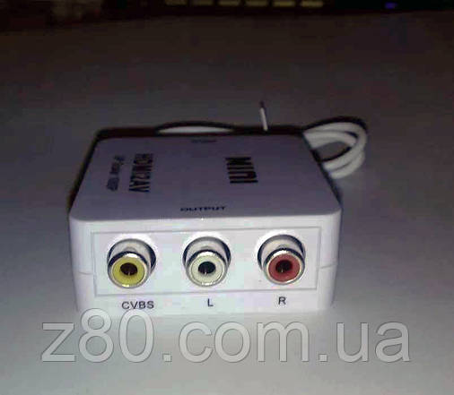 HDMI в AV адаптер відео конвертер HDMI у RCA AV відео 1080P, фото 3