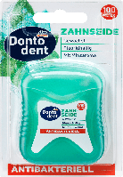 Зубна нитка Антибактеріальна Dontodent Zahnseide Аntibakteriell 100 м