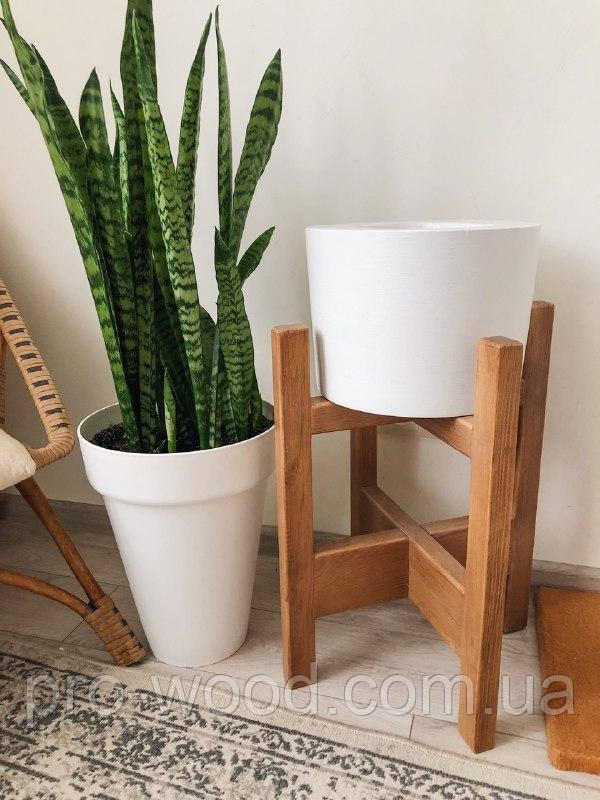 Підставка для квітів дерев'яна, фото 1