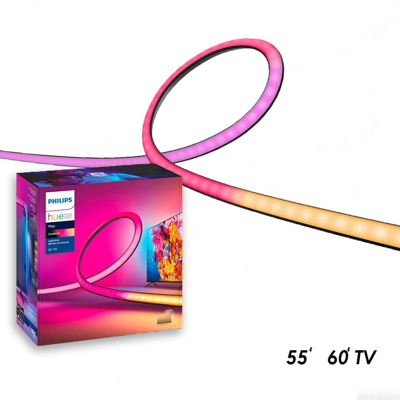 Світлодіодна стрічка Philips Hue Play Gradient 55 Ambilight TV для підсвічування телевізора 55-60 дюймів