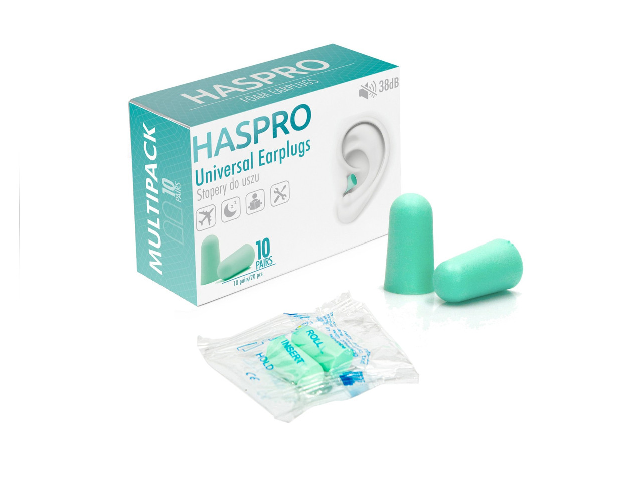 Беруші універсальні пінні HASPRO MULTIPACK (Польща)