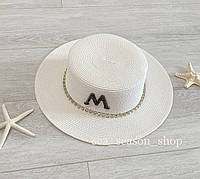 Женская пляжная шляпа, соломенная шляпка от солнца