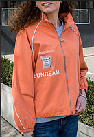 Катоновая оранжевая женская куртка,размер L-XL-2XL