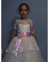 Платье детское нарядное длинное пышное №002