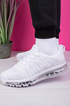 Жіночі стильні біло сірі кросівки на шнурівці, фото 2