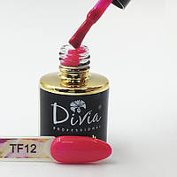 Яркий гель лак для ногтей Divia Tutti Frutti Collection №TF12 Цветной однотонный лак для маникюра летний