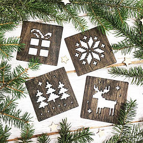 Набір підстаканників "НОРВЕГІЯ" 100х100мм 4шт