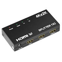 Коммутатор HDMI 1x2 порта, 4K, 3D, сплиттер, разветвитель, 103716