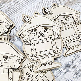 Об'ємна заготовка Ялинкова іграшка лускунчик 95х85х9мм