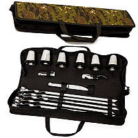 Подарочный набор для шашлыка в кейсе, Набор шампуров для шести шашлыков BST 50х13х8 см