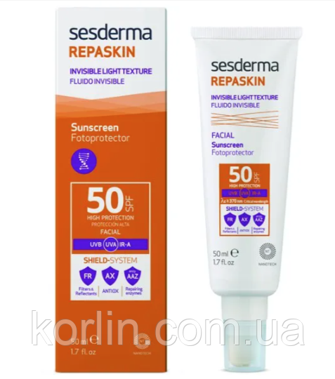 Sesderma Repaskin Ліпосомальний Фотопротектор Для Обличчя SFP50+ 50 мл Доставка з ЄС