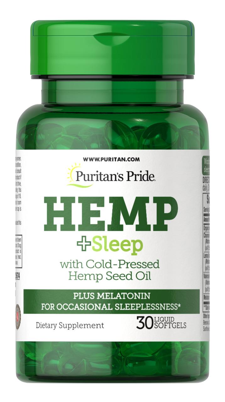 Комплекс для поліпшення якості сну Puritan's Pride Hemp + Sleep 30 таб. (тривалий придатності до 8.22)